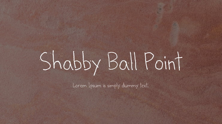 Shabby Ball Point Font