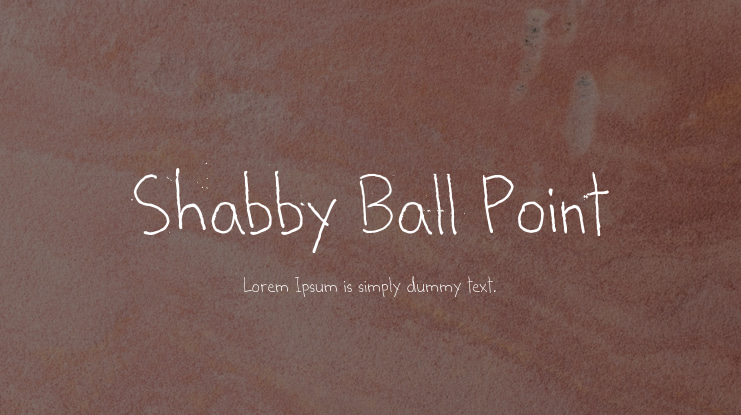 Shabby Ball Point Font