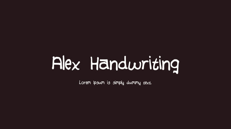 Alex Handwriting Font