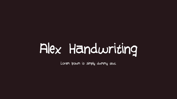 Alex Handwriting Font