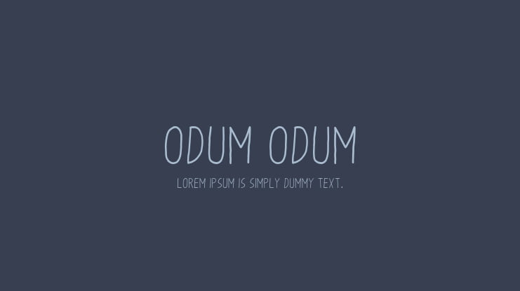 Odum Odum Font