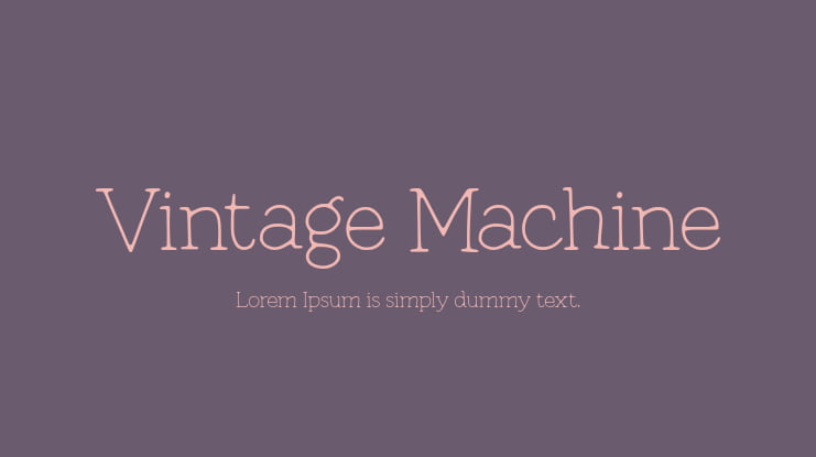 Vintage Machine Font