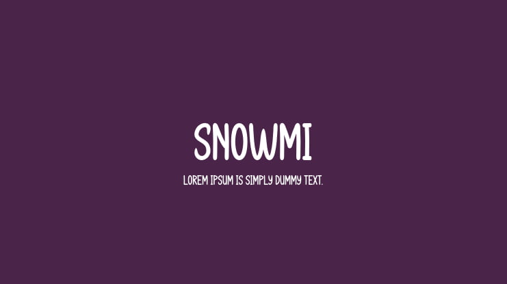 SNOWMI Font