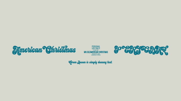 American Christmas 2 PERSONAL Font Family