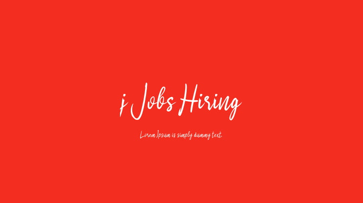 j Jobs Hiring Font