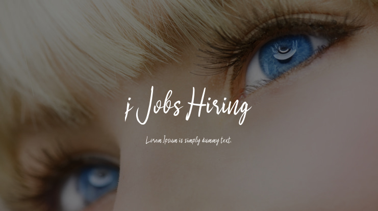 j Jobs Hiring Font