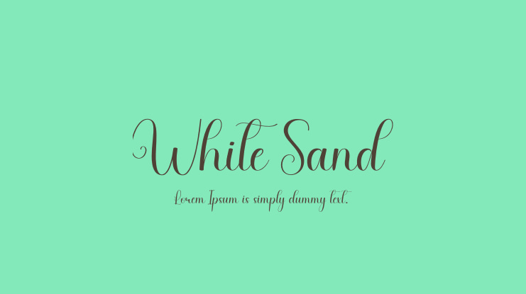 White Sand Font