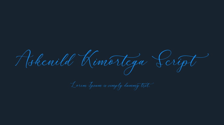 Askenild Kimortega Script Font Family