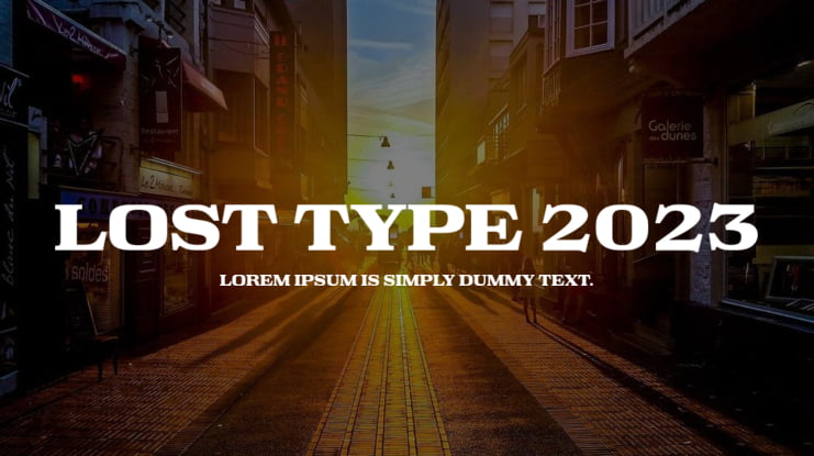 Lost Type 2023 Font