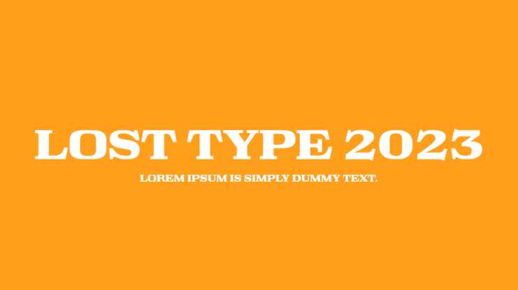 Lost Type 2023 Font