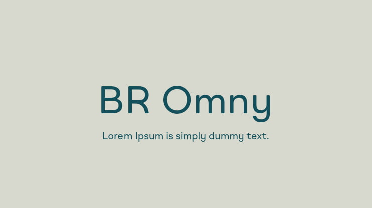 BR Omny Font Family