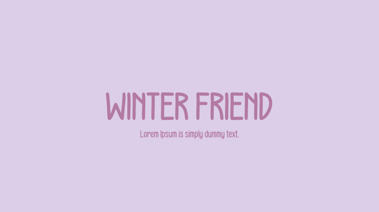 WINTER FRIEND Font