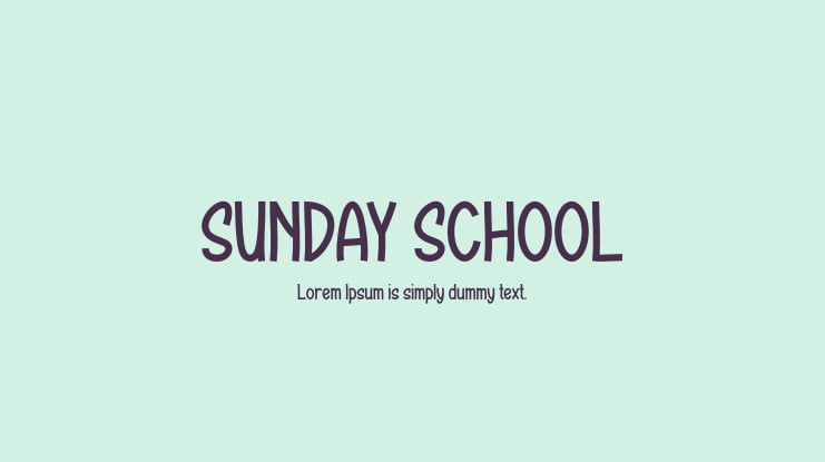 SUNDAY SCHOOL Font