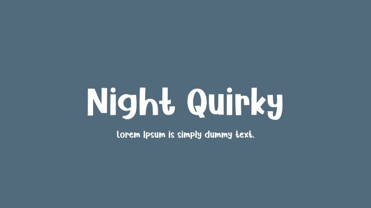 Night Quirky Font