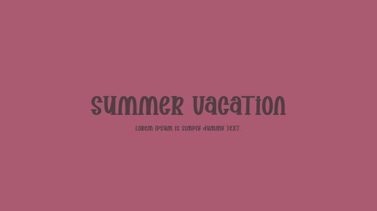 Summer Vacation Font