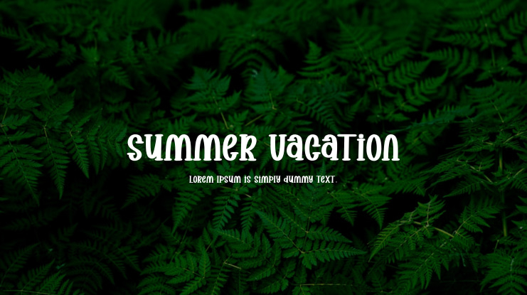 Summer Vacation Font