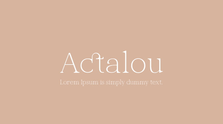 Actalou Font Family