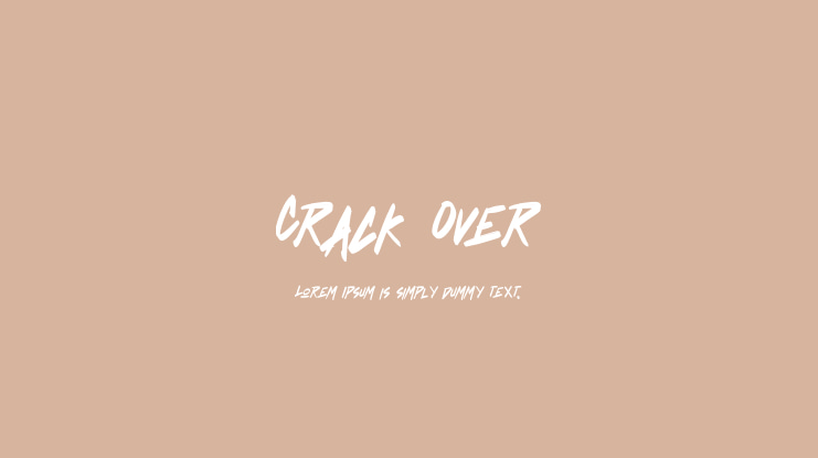 Crack Over Font