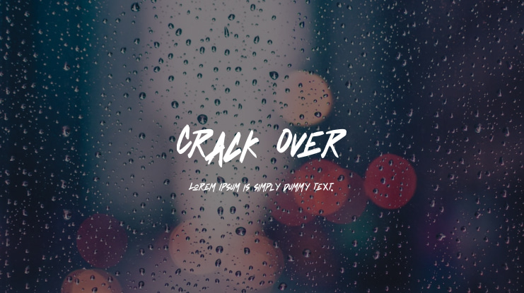 Crack Over Font