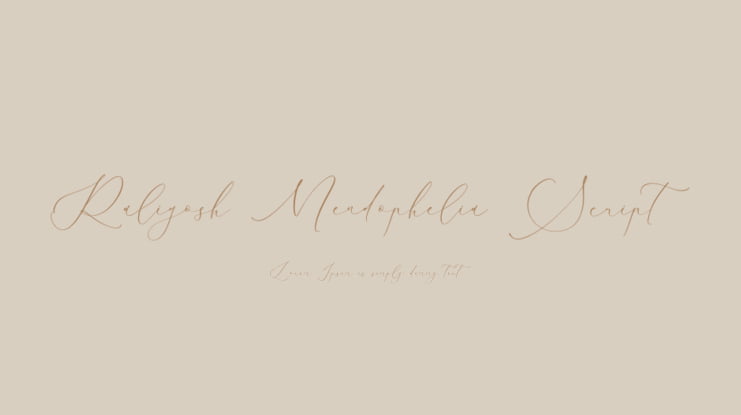 Raligosh Mendophelia Script Font Family