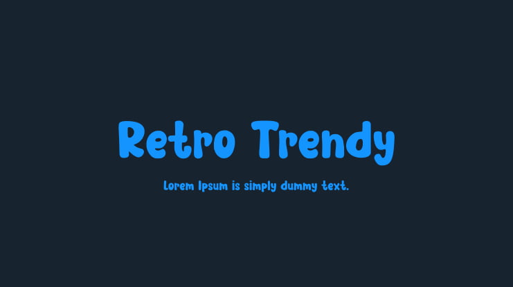 Retro Trendy Font