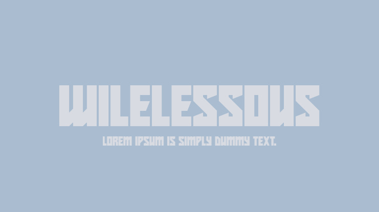 Wilelessous Font Family