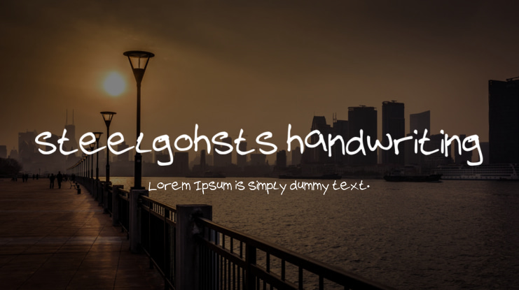 steelgohsts handwriting Font