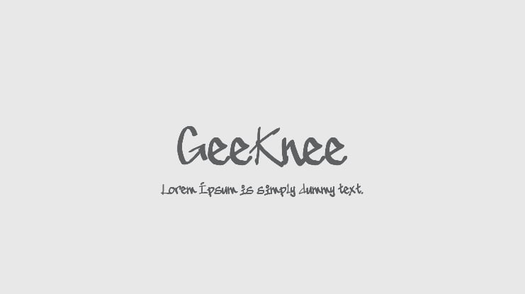 GeeKnee Font