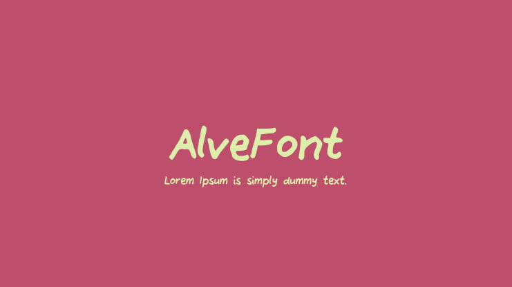 AlveFont Font