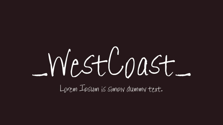 _WestCoast_ Font