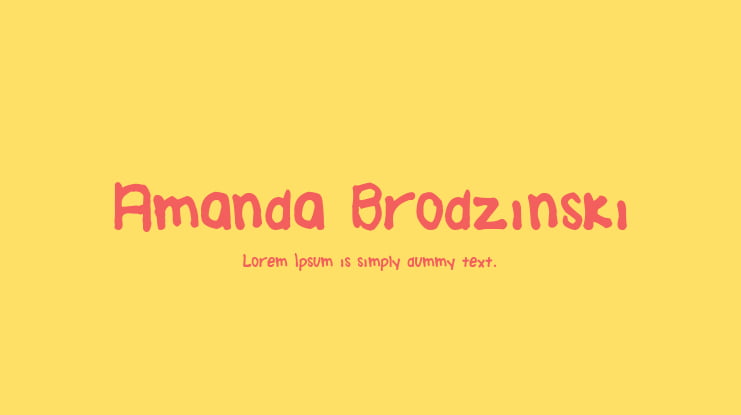 Amanda Brodzinski Font