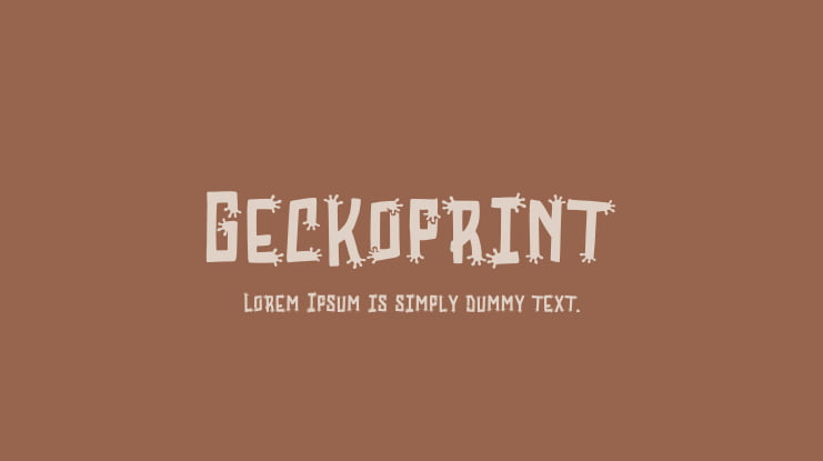 Geckoprint Font