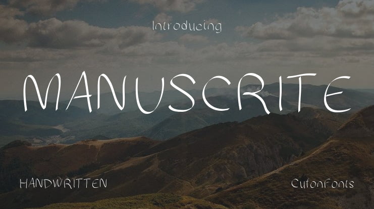 MANUSCRITE Font