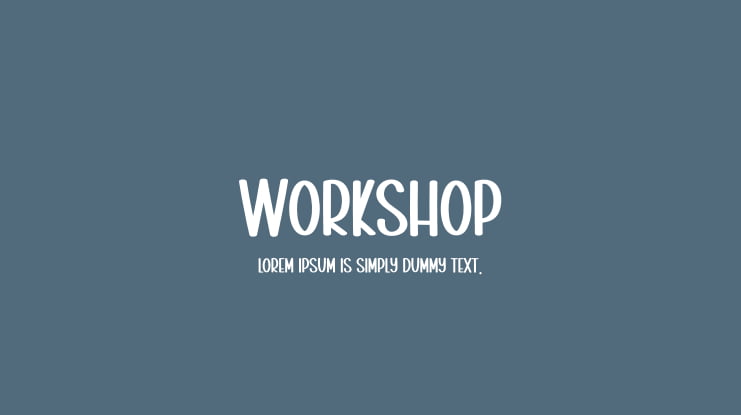 Workshop Font