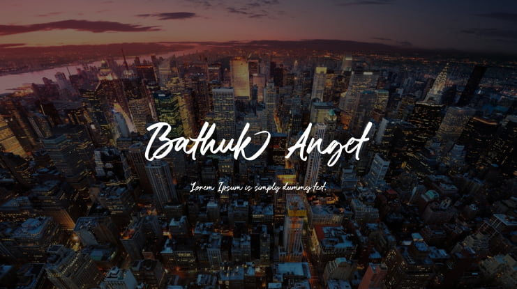 Bathuk Anget Font