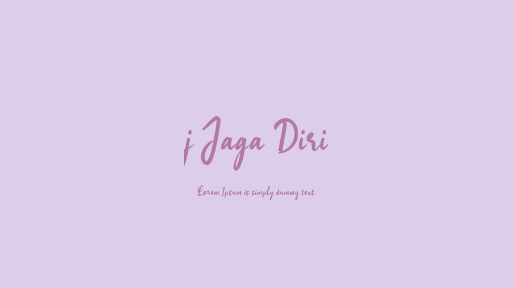 j Jaga Diri Font