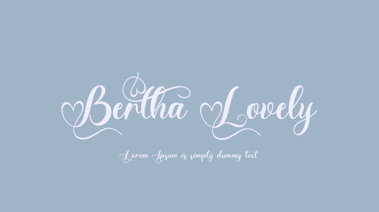 Bertha Lovely Font