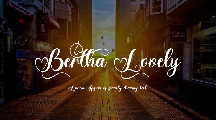 Bertha Lovely Font