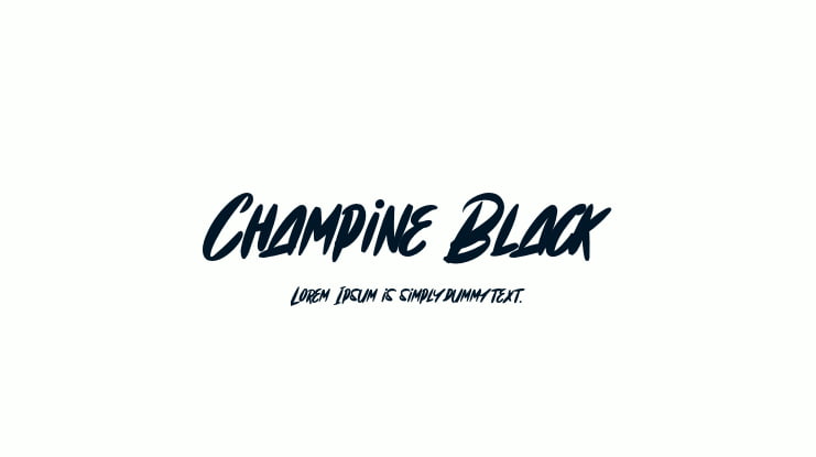 Champine Black Font Family
