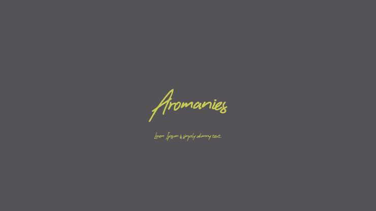 Aromanies Font