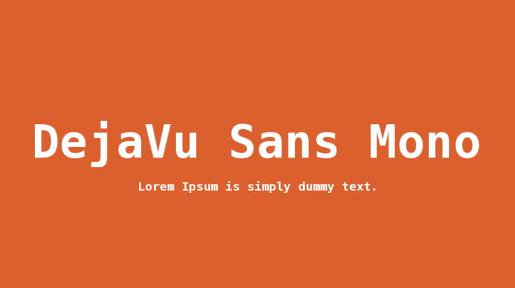 DejaVu Sans Mono Font Family