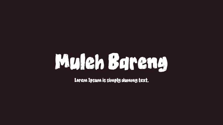 Muleh Bareng Font