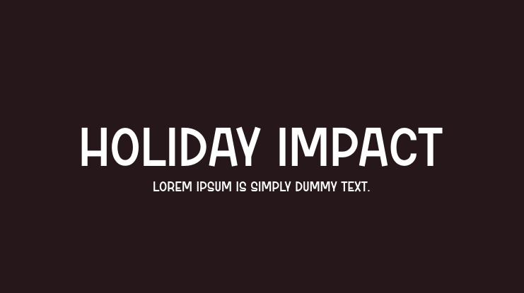 Holiday Impact Font