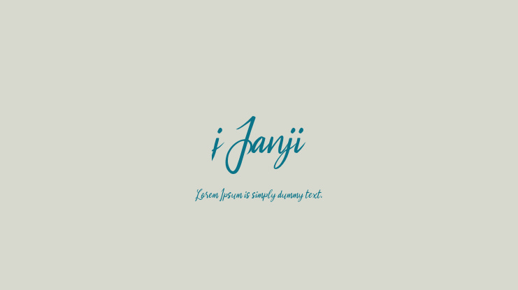 j Janji Font