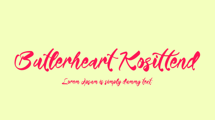 Butlerheart Kosittend Font