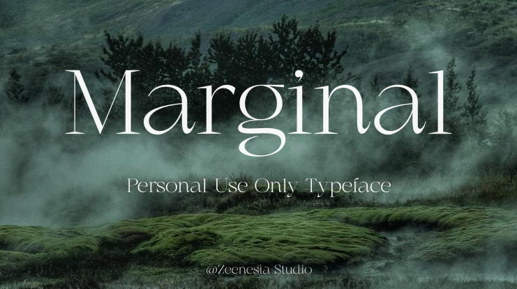 Marginal Personal Use Only Font