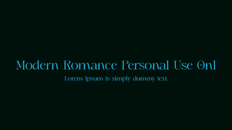Modern Romance Personal Use Onl Font