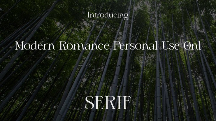 Modern Romance Personal Use Onl Font