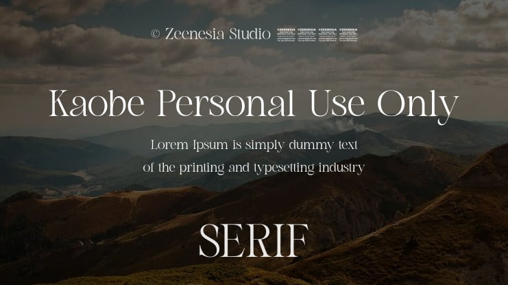 Kaobe Personal Use Only Font