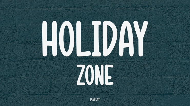 HOLIDAY ZONE Font